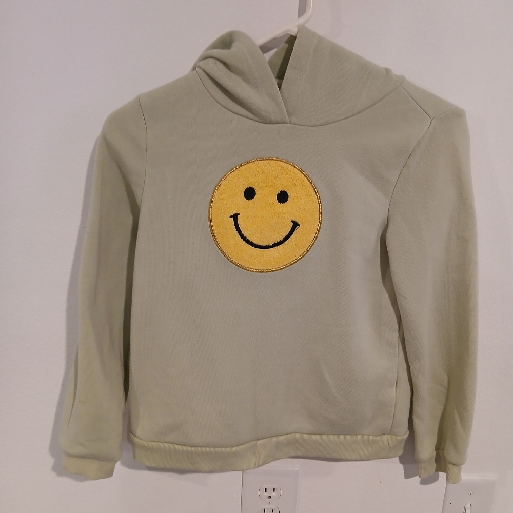 Kate Mack Smiley Face Girls Hoodie and Sweatpants Light Green Size 10